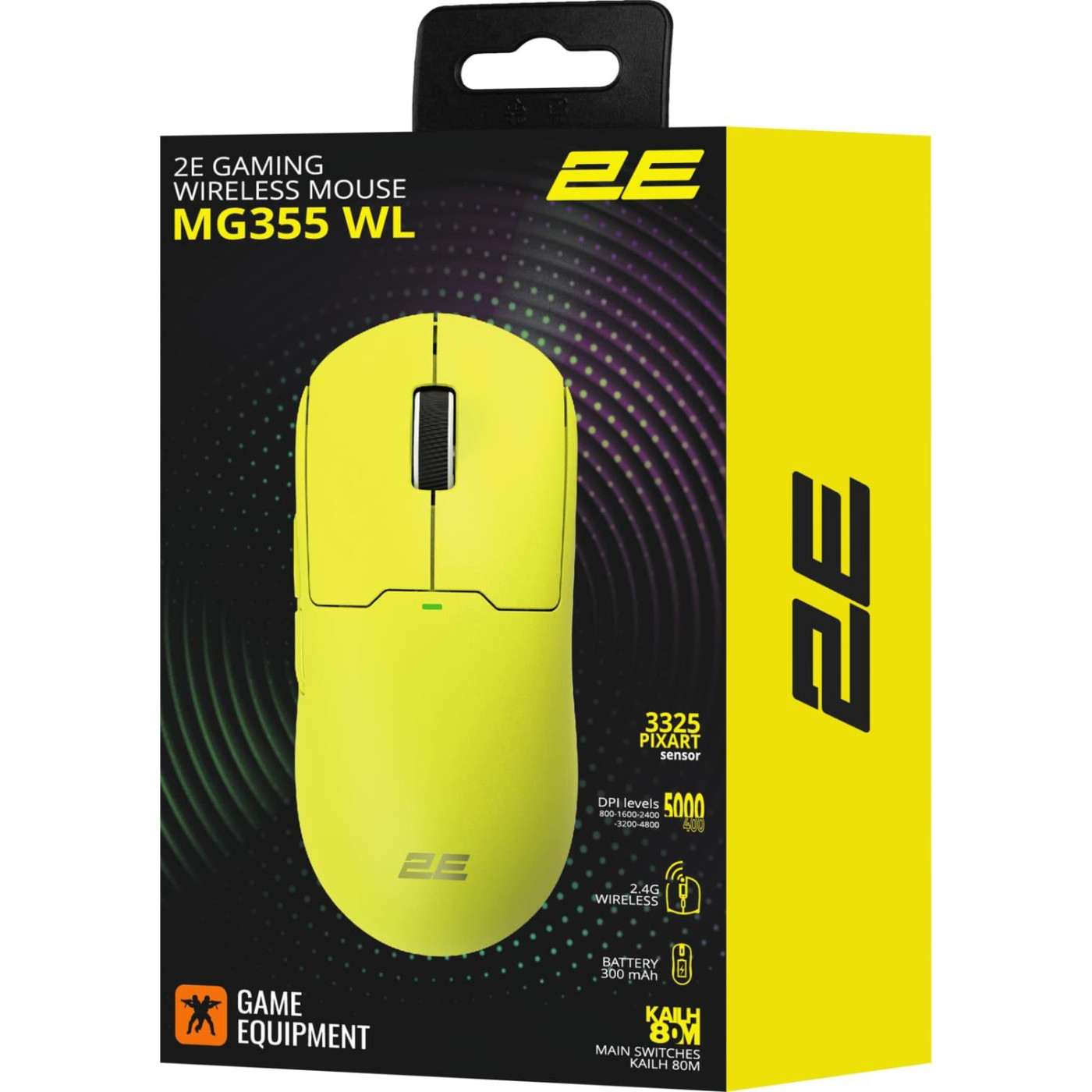 Миша 2E Gaming MG355 RGB Wireless Yellow (2E-MG355UYW-WL)