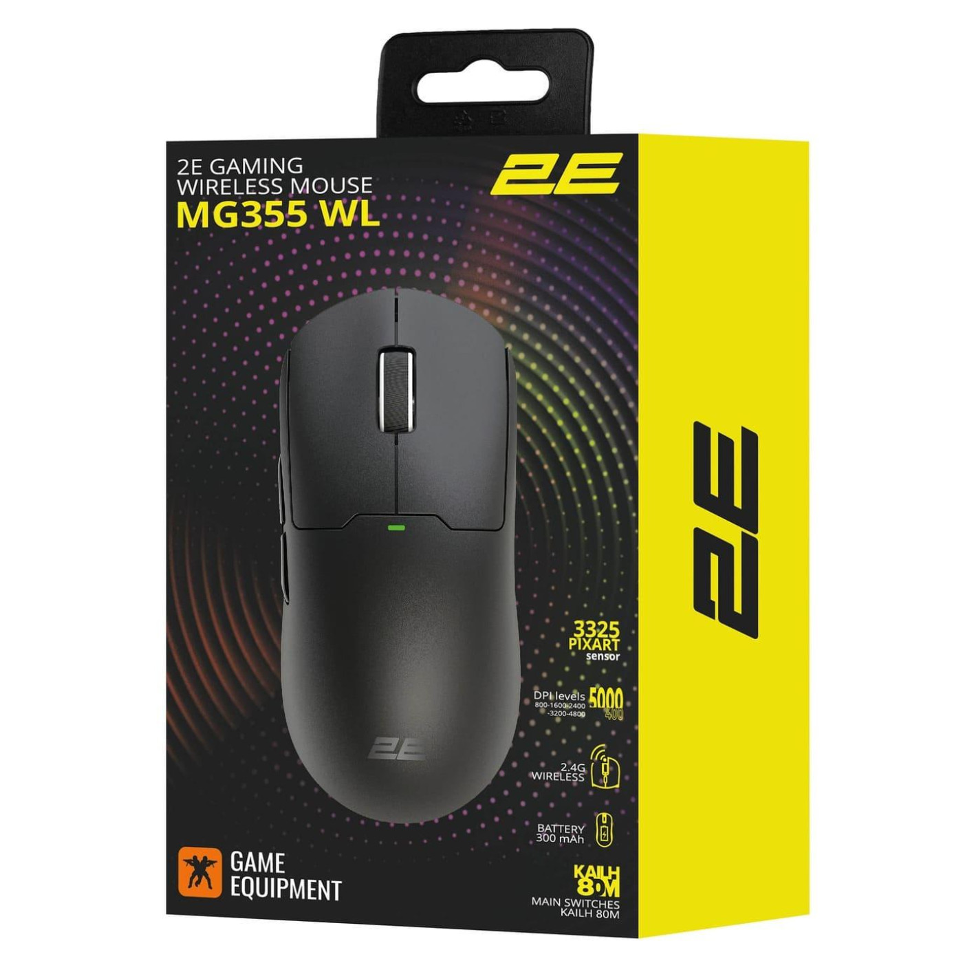 Миша 2E Gaming MG355 RGB Wireless Black (2E-MG355UBK-WL)