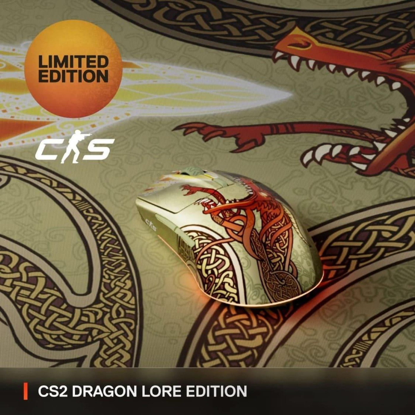 Мышь SteelSeries CS2 Dragon Lore Edition Wireless RGB (62614)