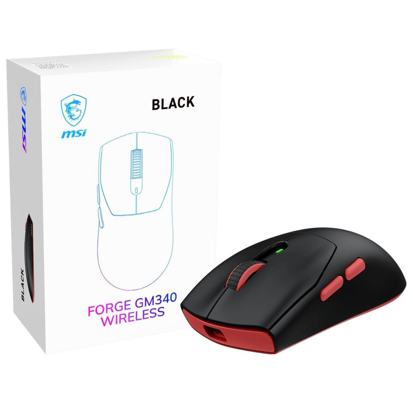 Миша MSI FORGE GM340 Black (FORGE GM340 W BLACK)