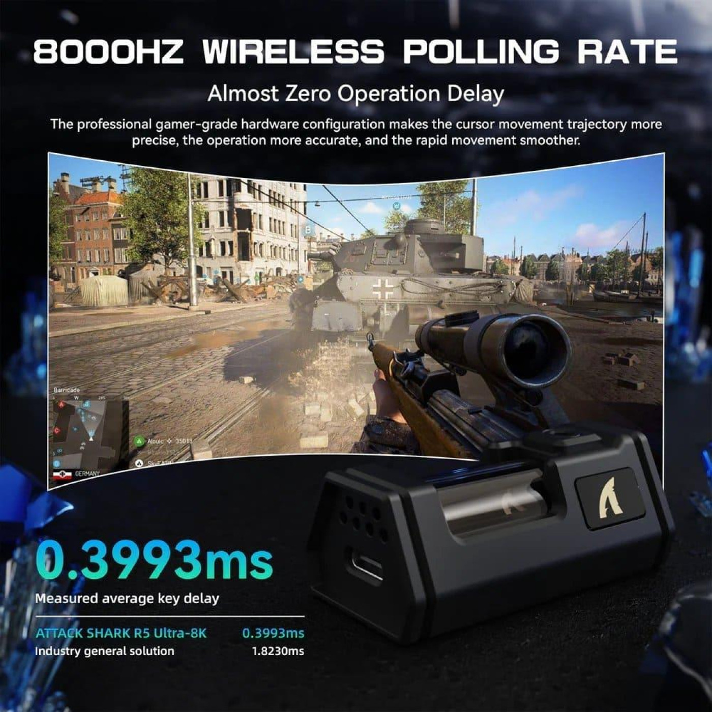 Мышь Attack Shark R5 Ultra Wireless (AS-6972792470573-B) Black (G-000003633)