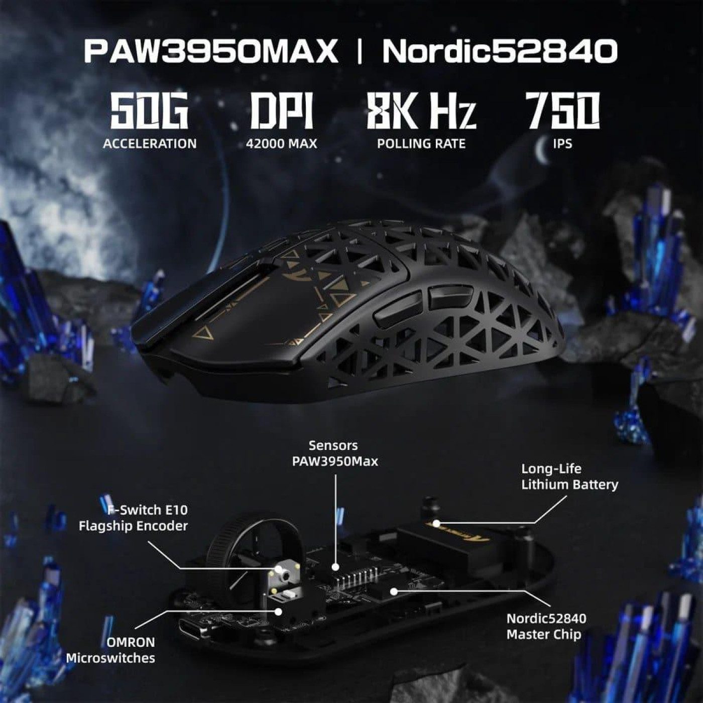 Мышь Attack Shark R5 Ultra Wireless (AS-6972792470573-B) Black (G-000003633)