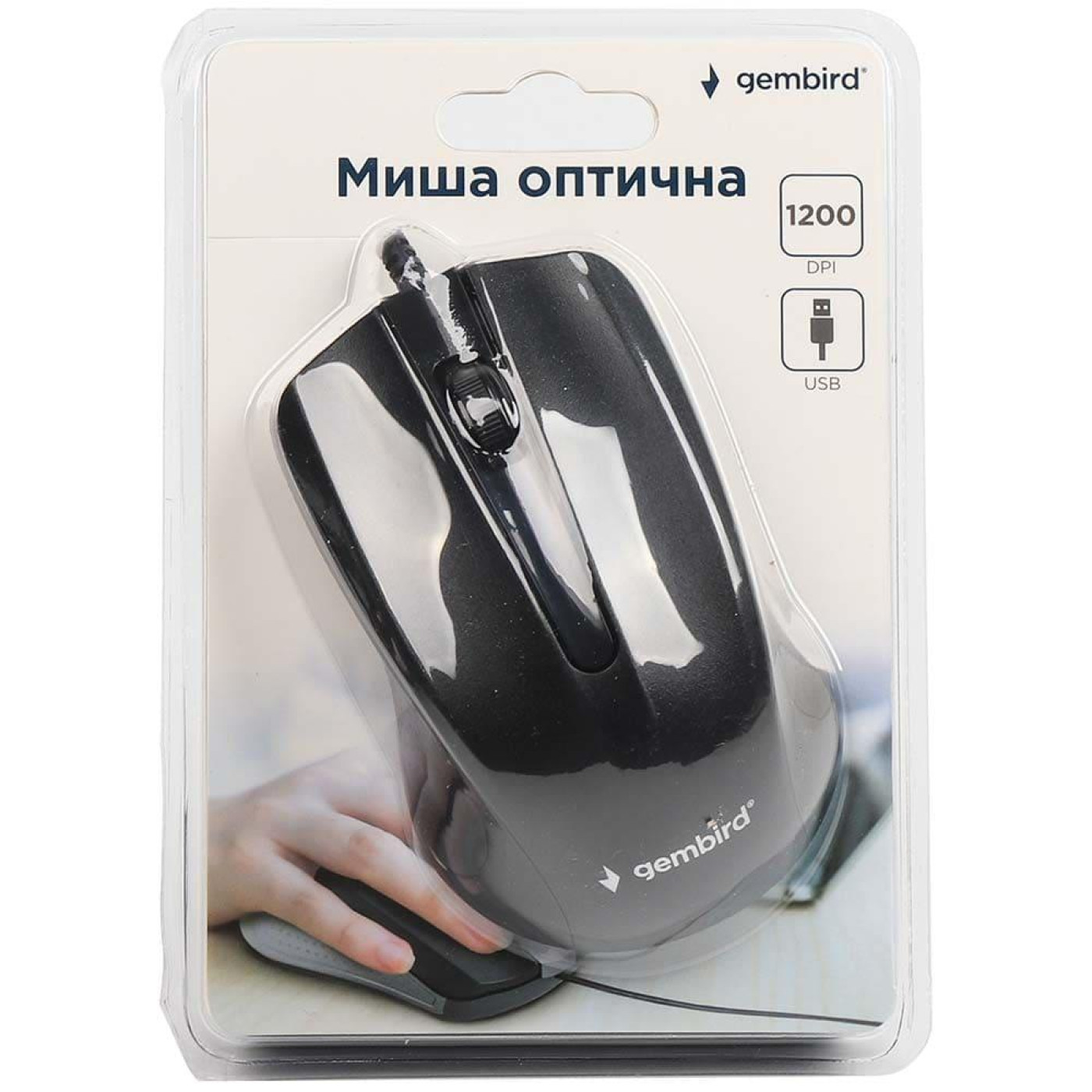 Миша Gembird MUS-101 USB Black (MUS-101)