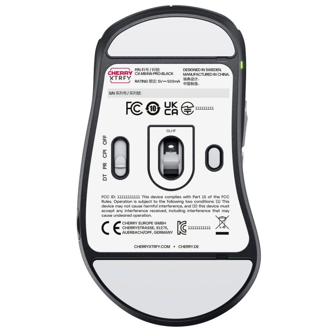 Мышь Cherry Xtrfy M64 PRO Black (CX-M64W-PRO-BLACK)