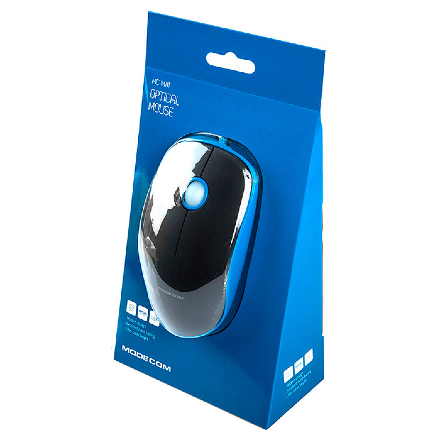 Мышь Modecom MC-M111, 3кн., 1600dpi, чорно-синя (M-MC-M111-140)