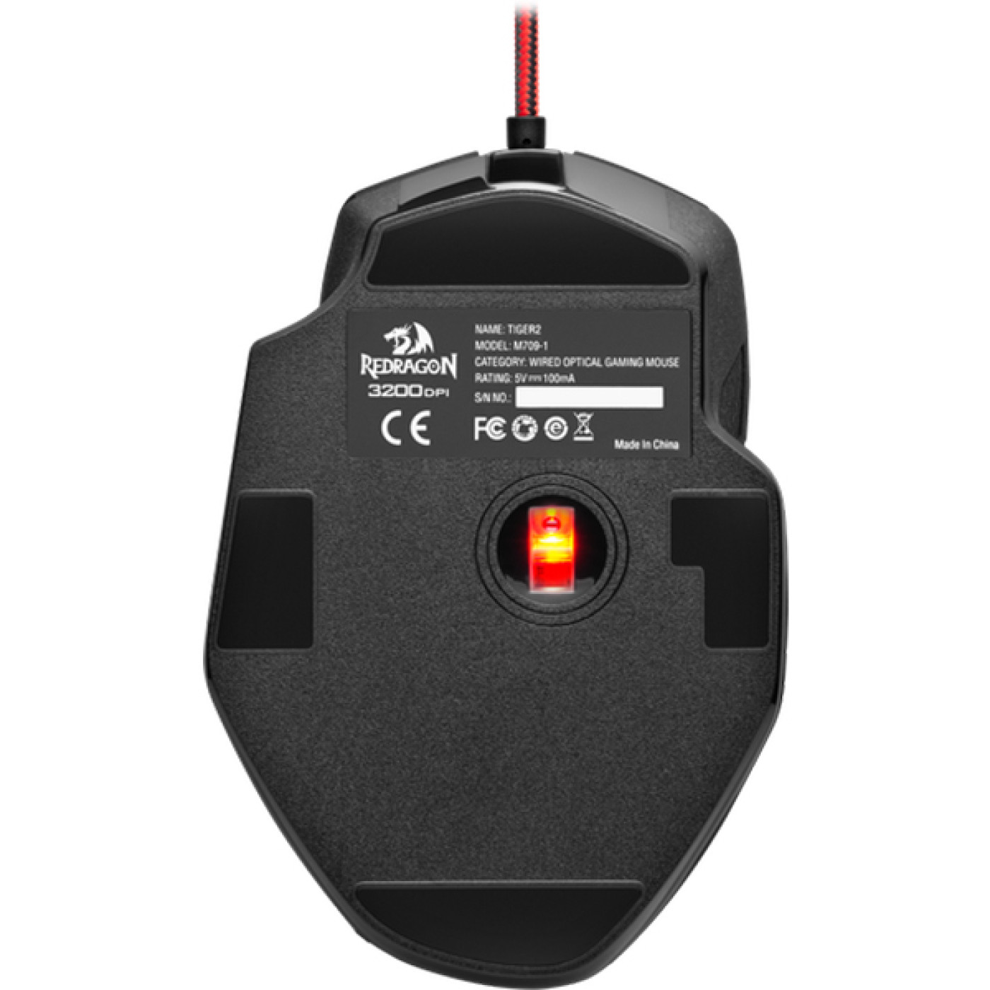 Мышь Redragon Tiger 2, игрова, 3200dpi., 6кн., чорна 77637