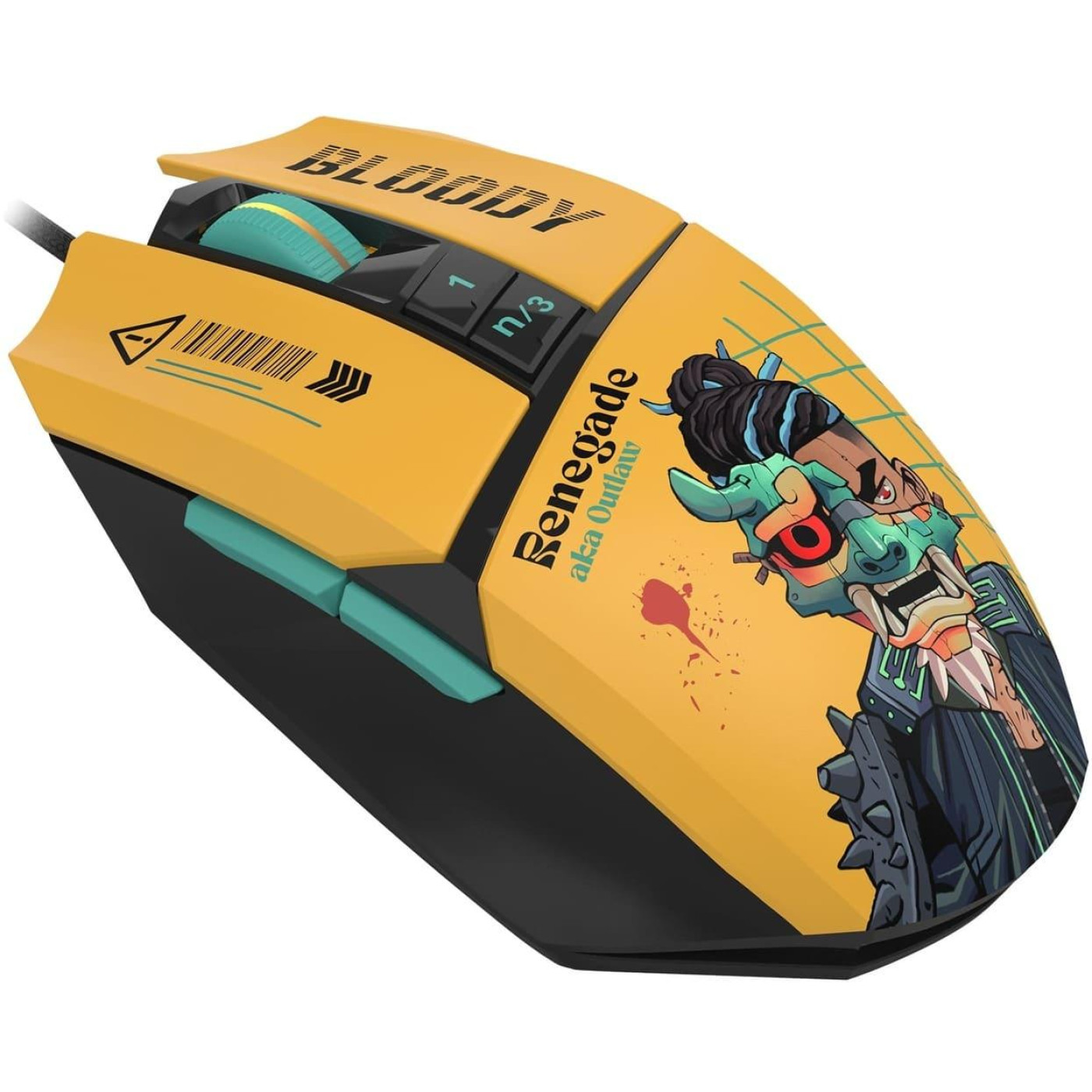 Мышь Bloody A4Tech W63 Max Renegade Sunset Yellow (W63 Max Renegade Sunset)