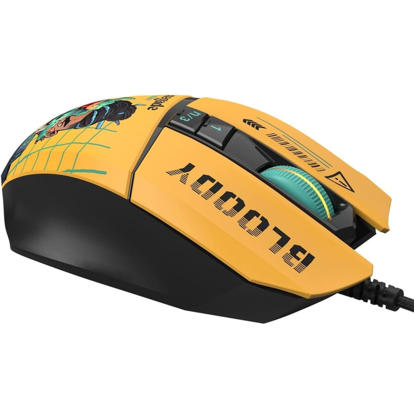 Мышь Bloody A4Tech W63 Max Renegade Sunset Yellow (W63 Max Renegade Sunset)
