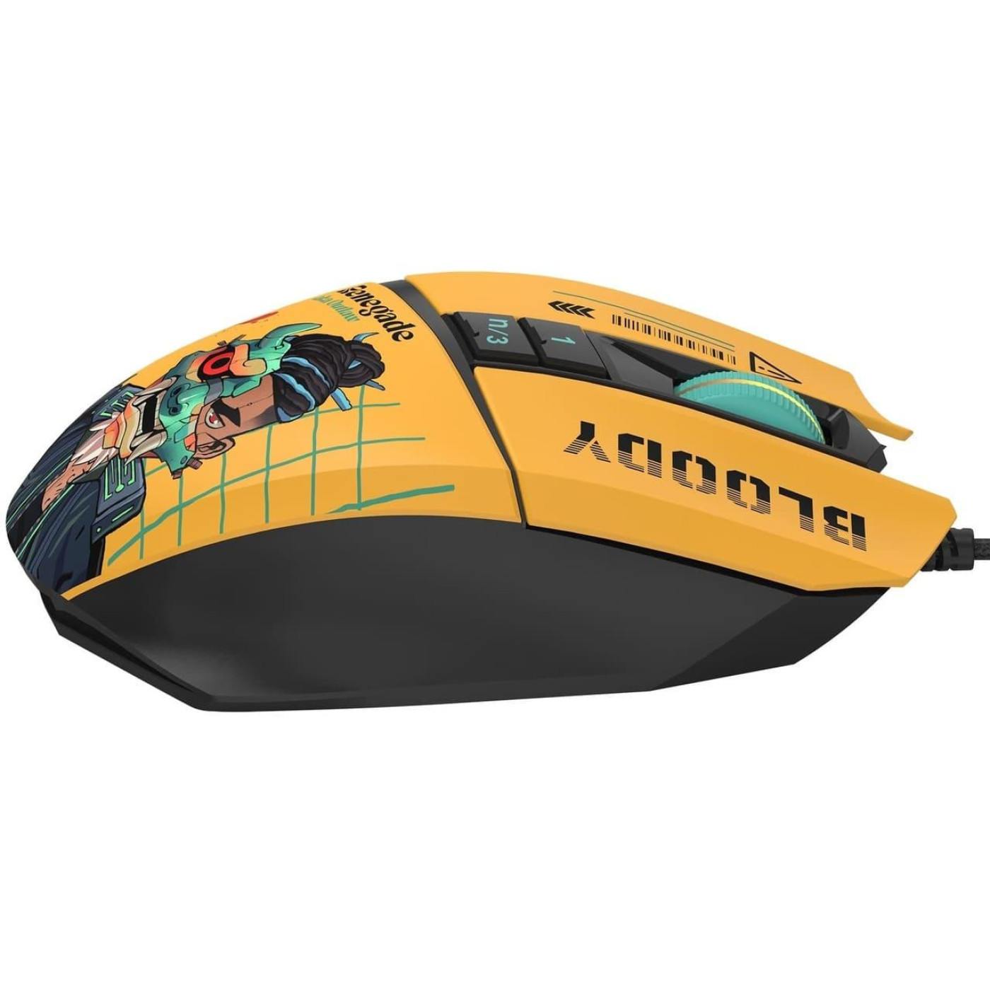 Мышь Bloody A4Tech W63 Max Renegade Sunset Yellow (W63 Max Renegade Sunset)