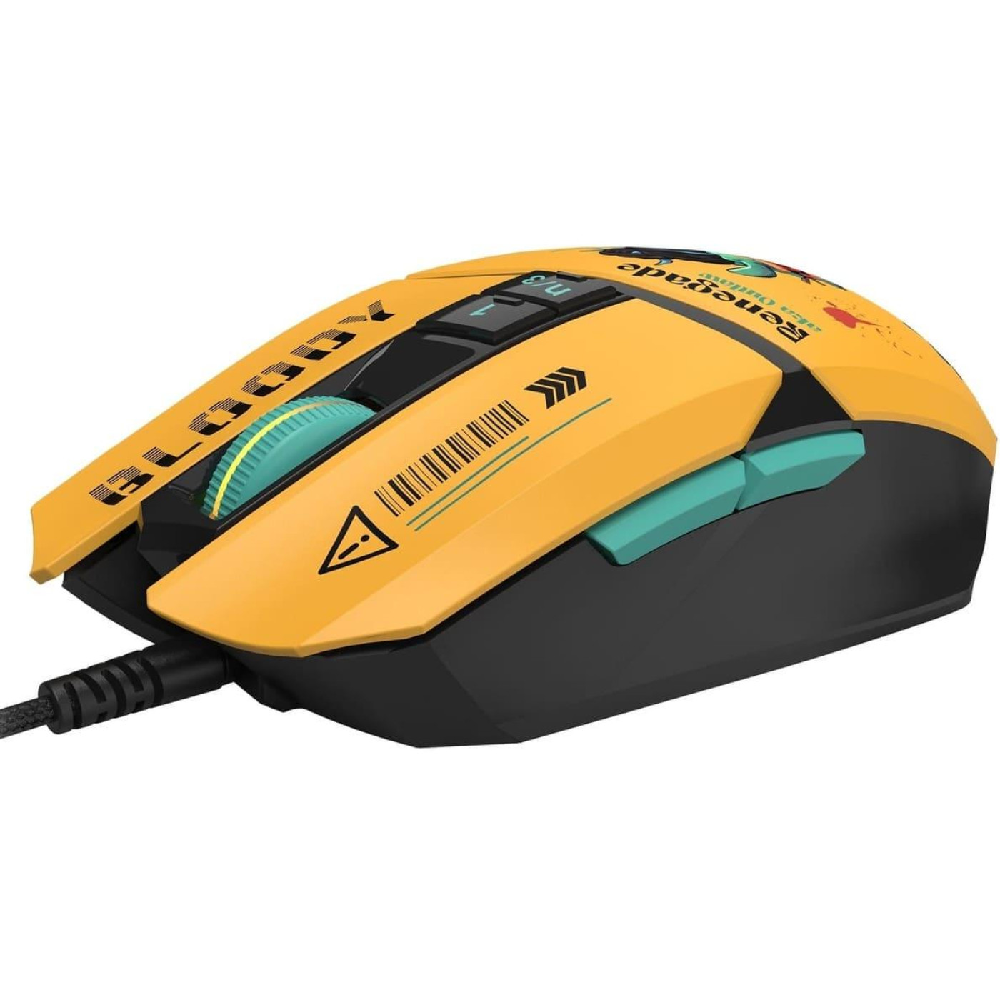 Мышь Bloody A4Tech W63 Max Renegade Sunset Yellow (W63 Max Renegade Sunset)