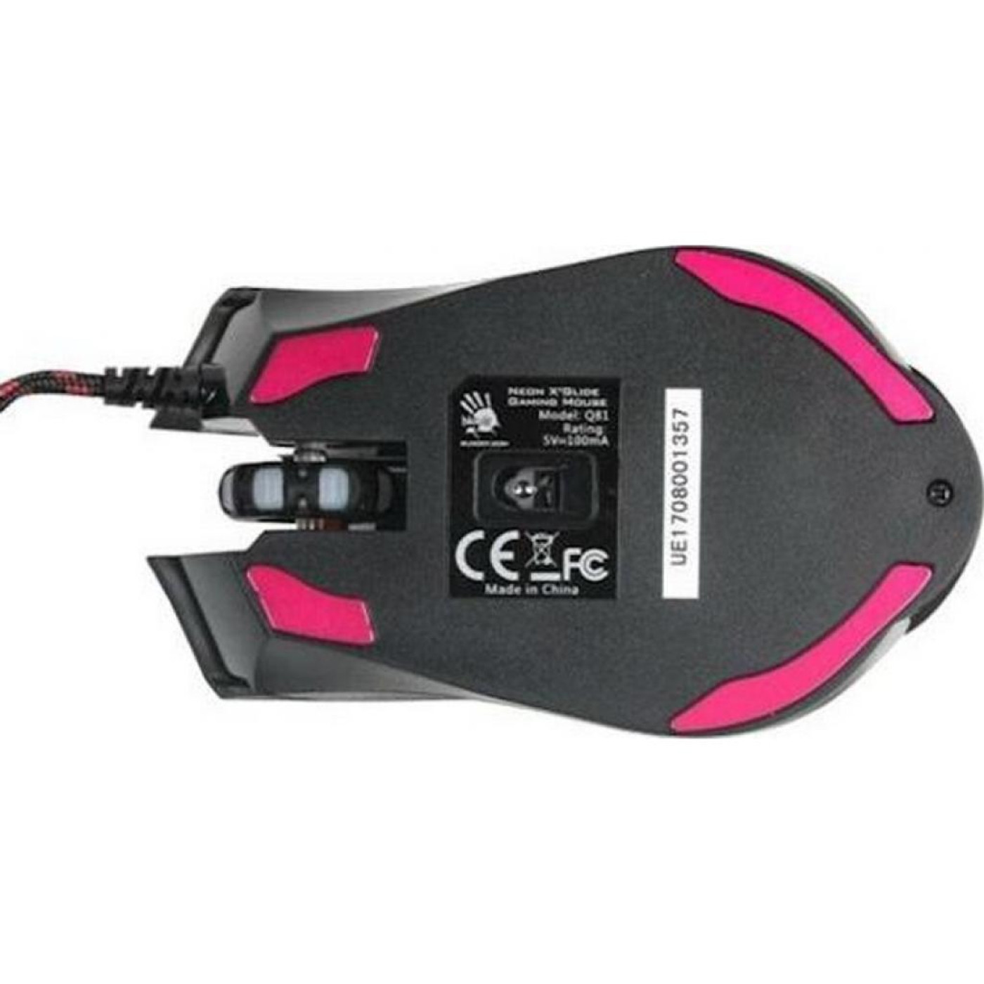 Мышь Bloody A4TECH Q81 Circuit USB Black Q81 Neon XGlide Curve Black-OLD)