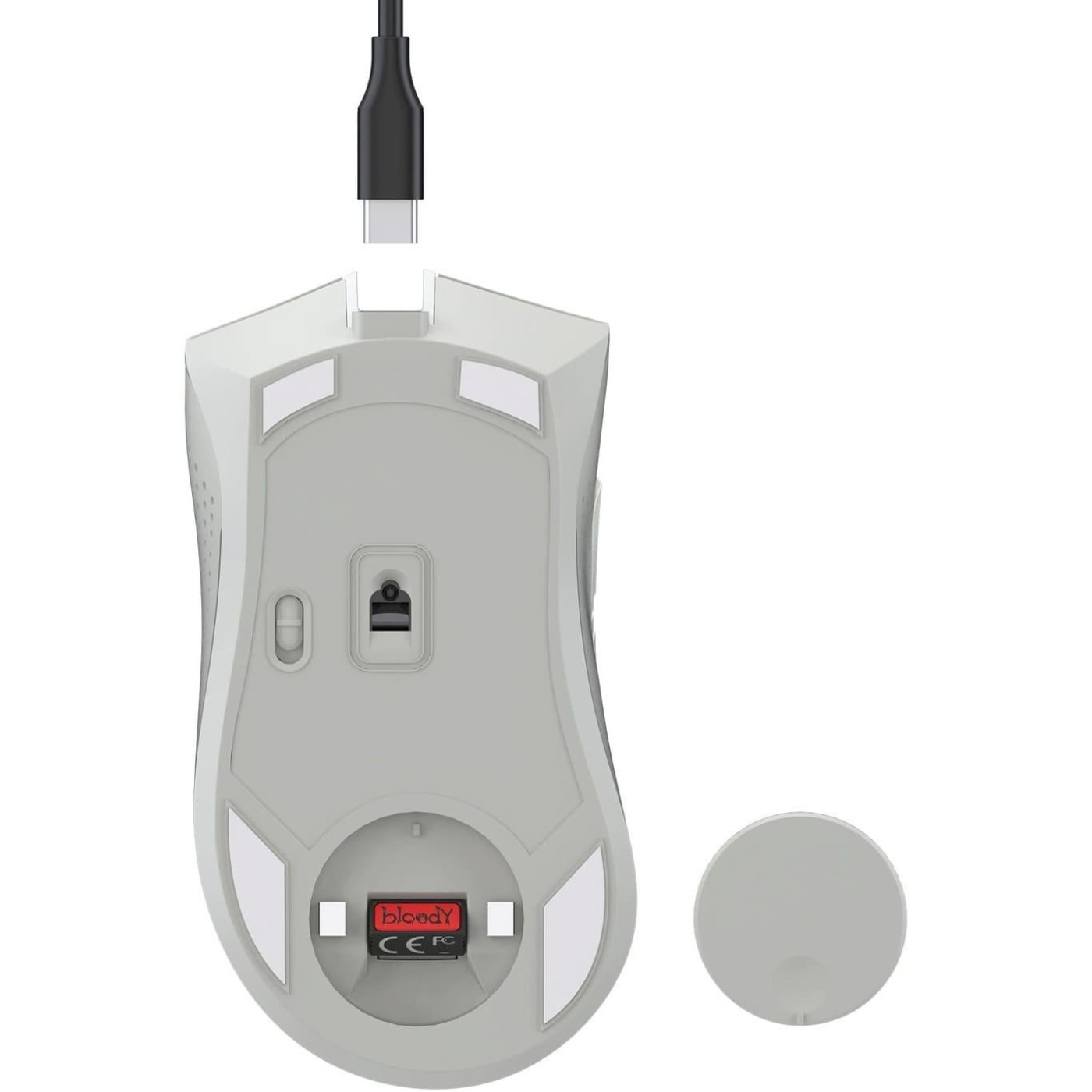 Мышь Bloody A4Tech R90 Plus White (R90 Plus (Greyish White))