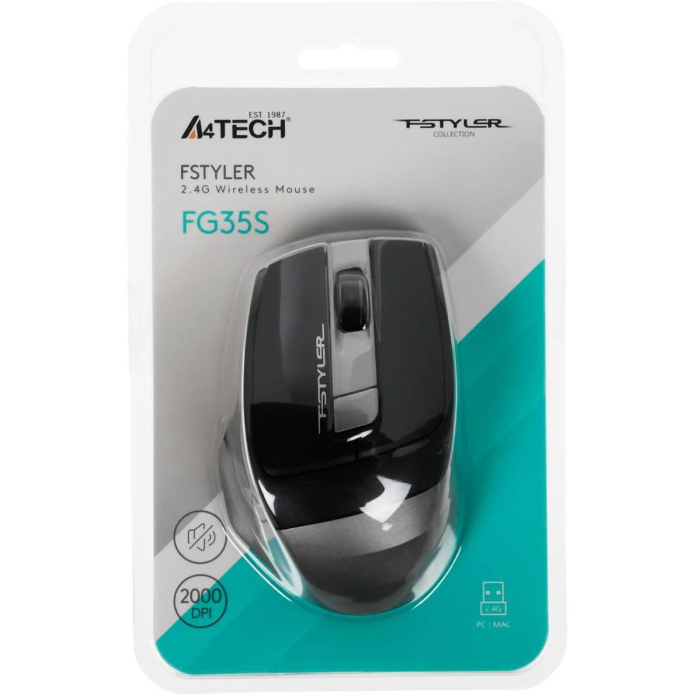 Миша A4Tech Fstyler FG35S Silence Grey (FG35S (Grey))