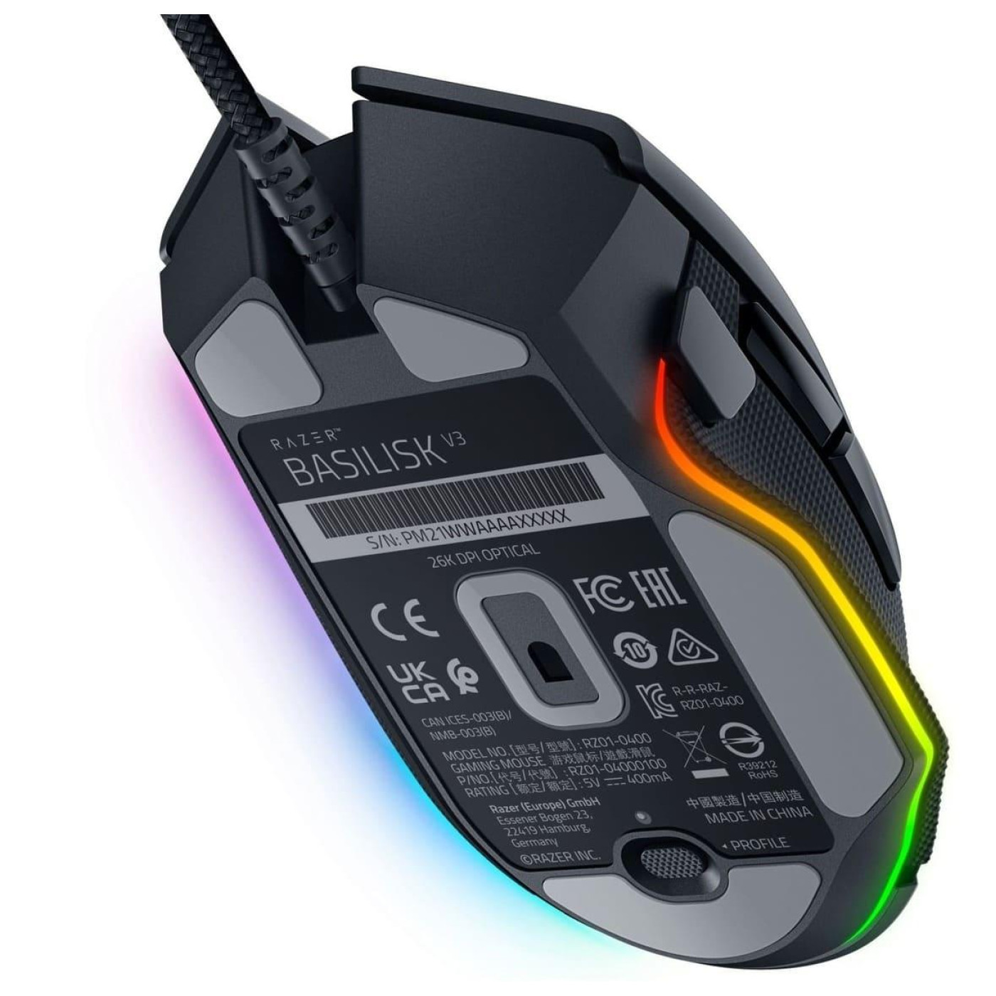 Миша Razer Basilisk V3 35K Black (RZ01-05230100-R3M1)