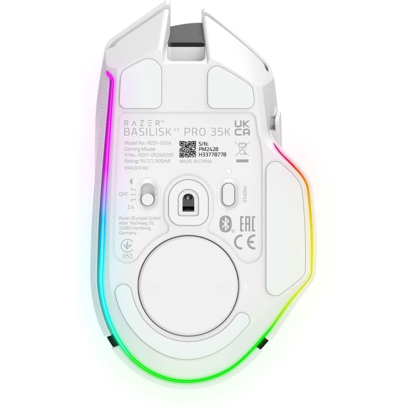 Миша Razer Basilisk V3 Pro 35K White (RZ01-05240200-R3G1)