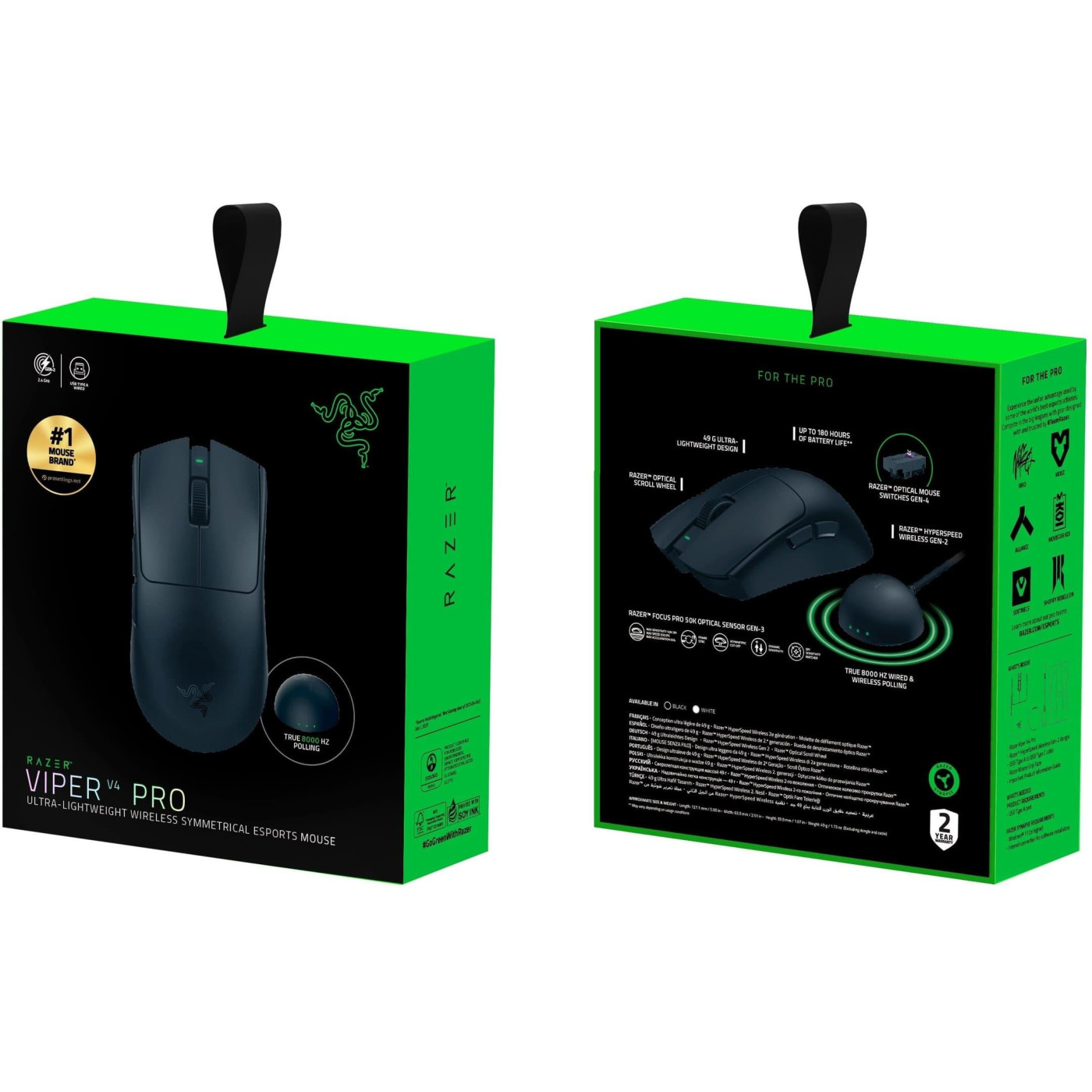 Мышь Razer Viper V4 PRO Wireless Black (RZ01-05630100-R3G1)