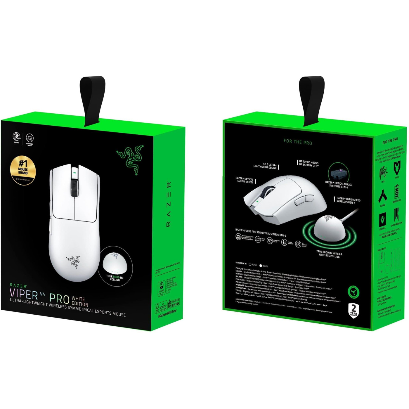 Мышь Razer Viper V4 PRO Wireless White (RZ01-05630200-R3G1)