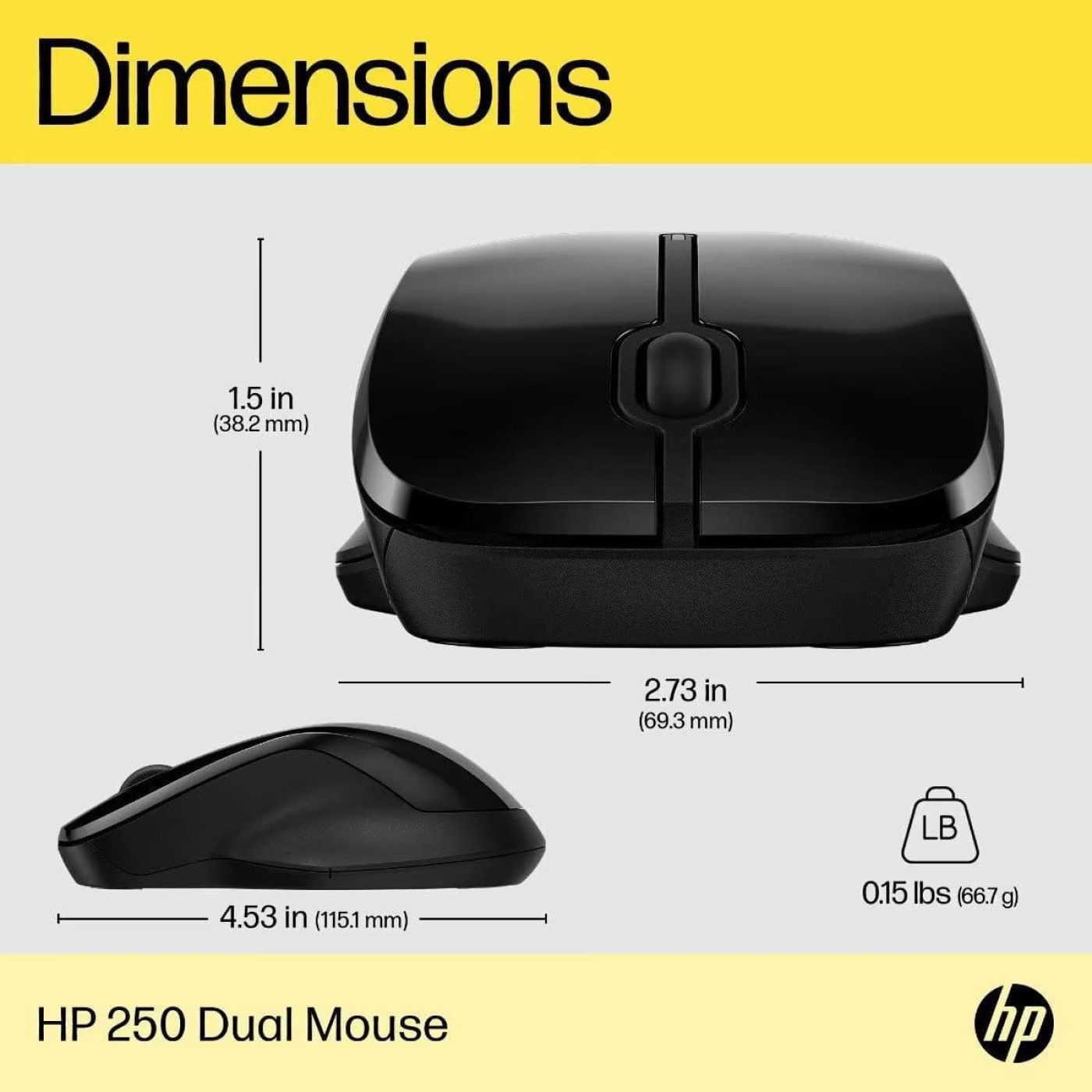 Мышь HP 250 Dual Mode Black (6V2J7AA)