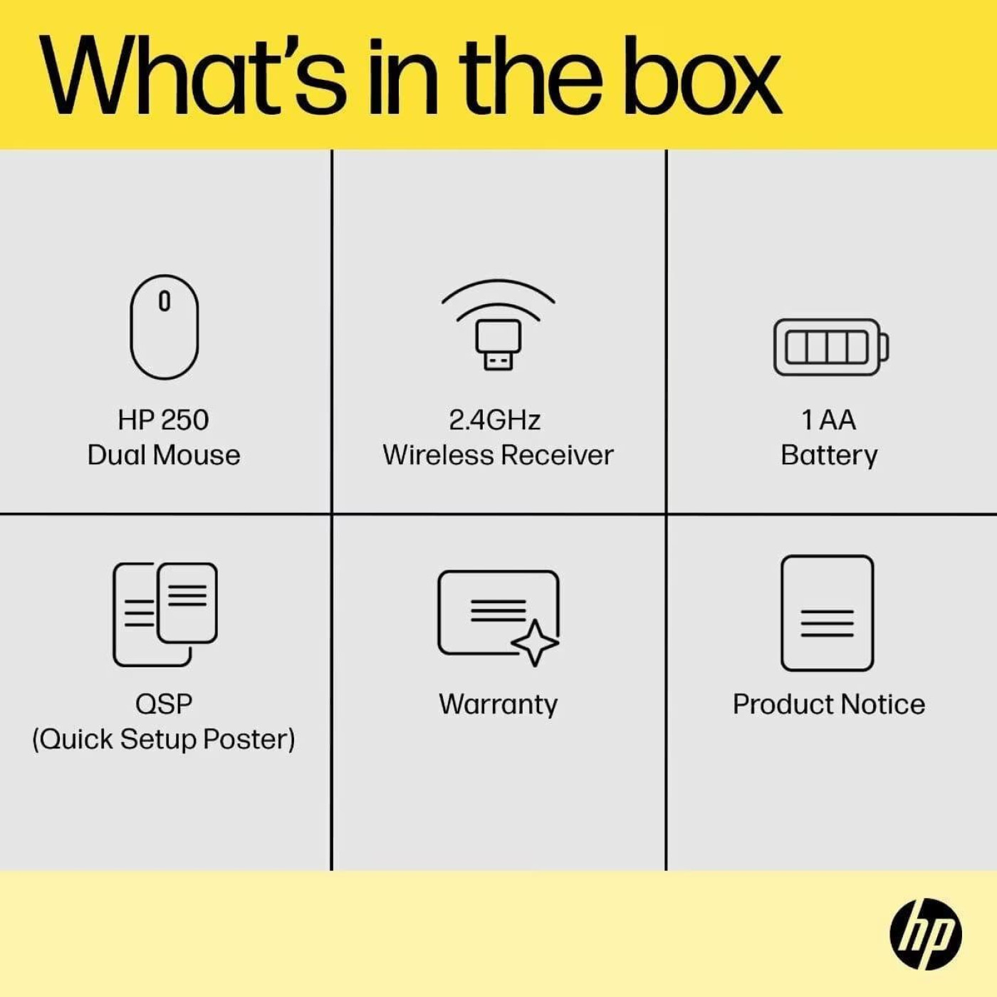 Мышь HP 250 Dual Mode Black (6V2J7AA)