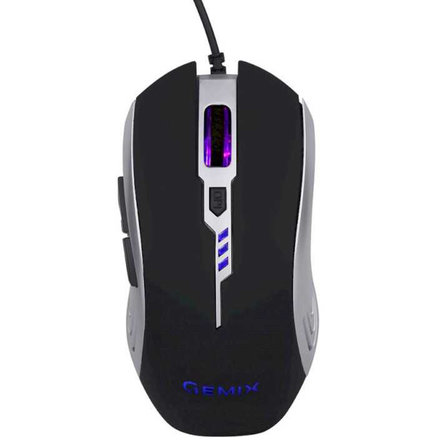 Мышь Gemix W100 USB Black/Gray + игрова поверхня (W100Combo)