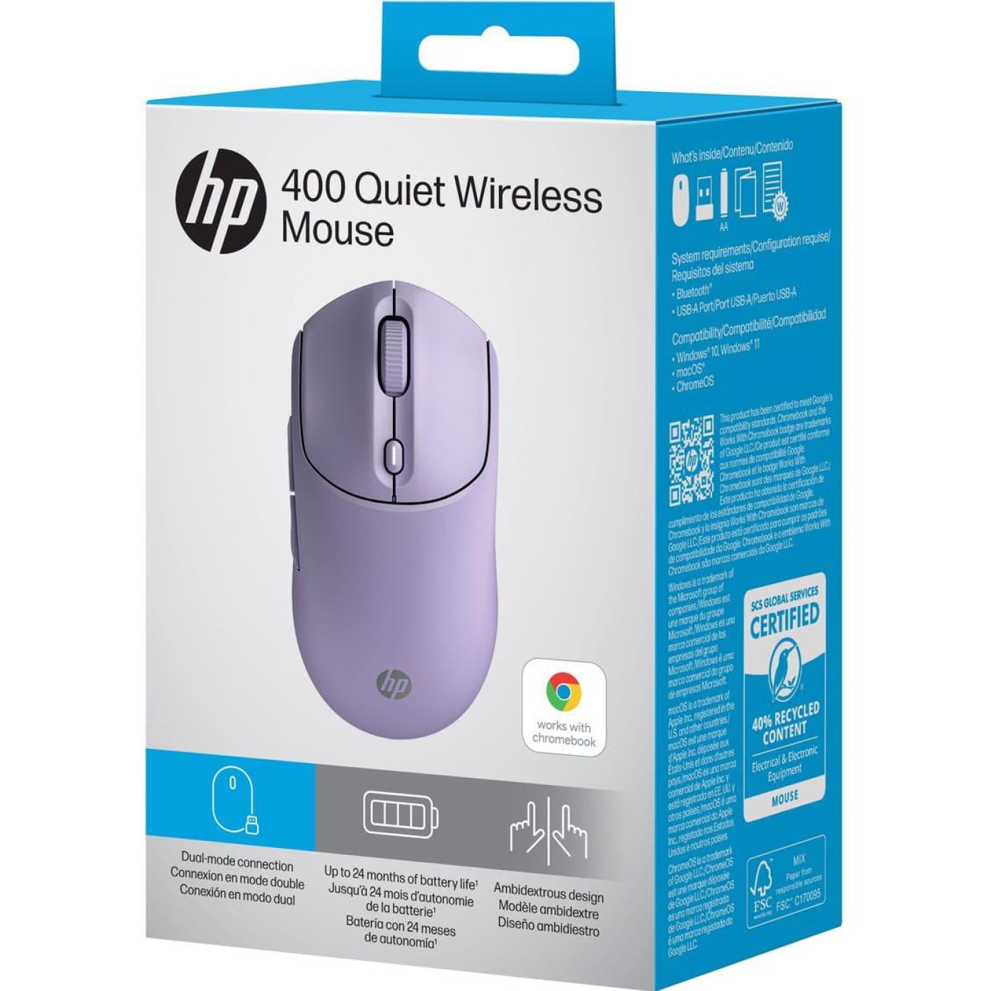 Миша HP 400 Quiet Wireless Purple (AZ7B7AA)