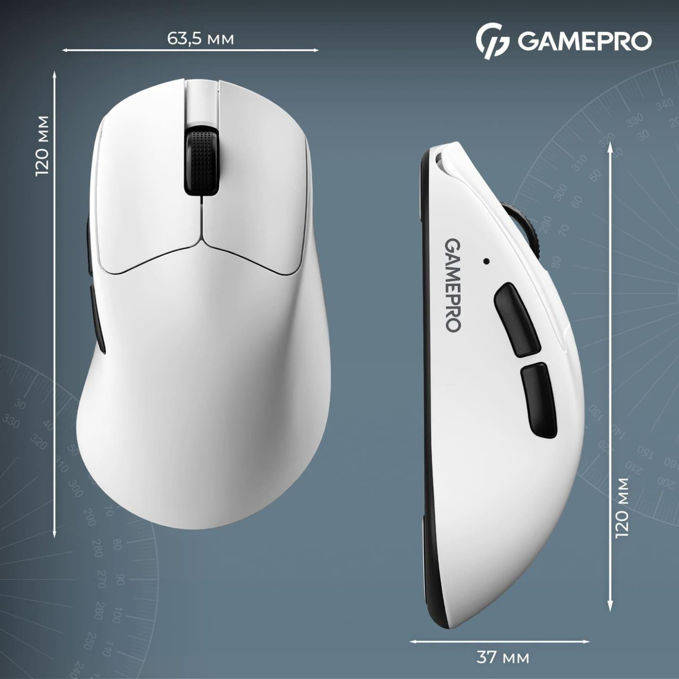 Мышь GamePro Genesis Asgard Surt White (GM017W)