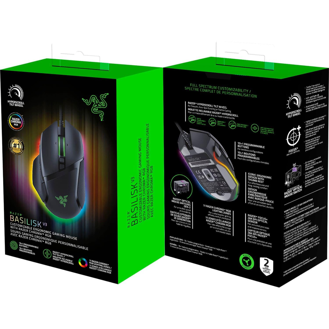 Миша Razer Basilisk V3 USB Black (RZ01-04000100-R3M1) U1