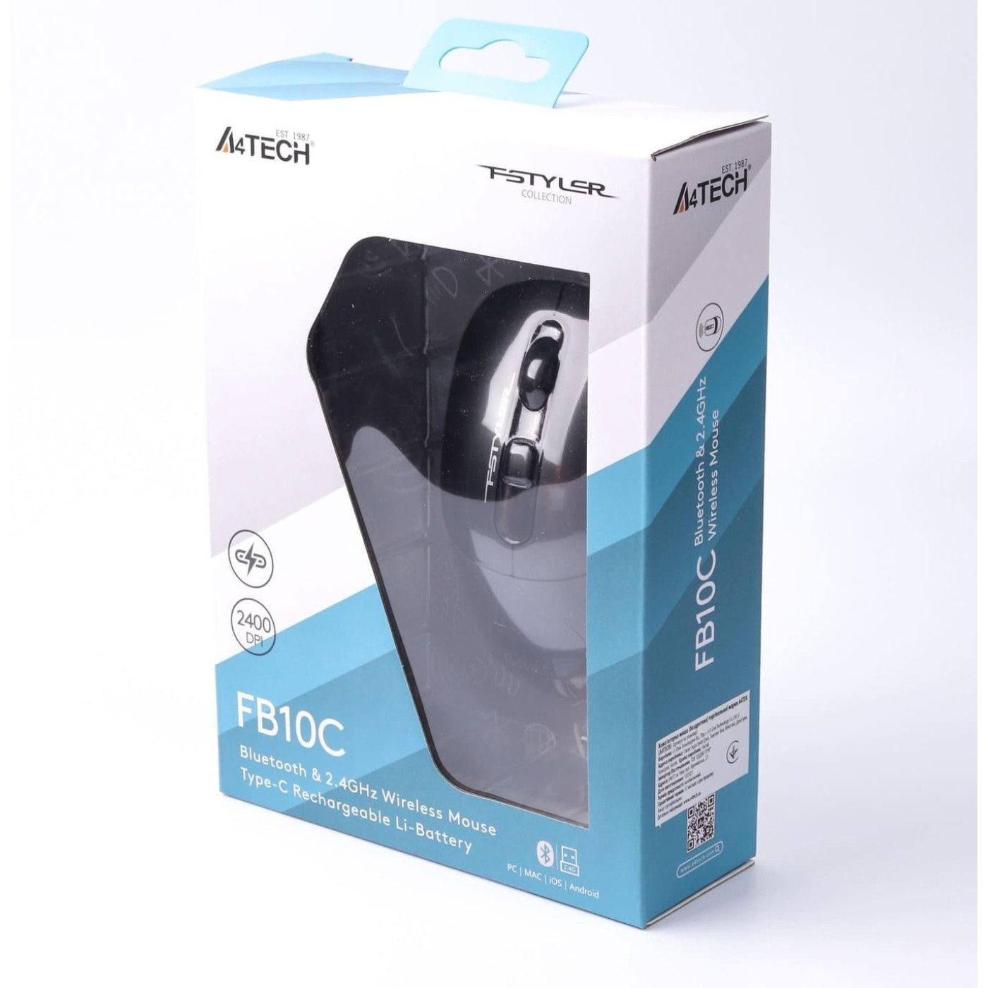 Беспроводная мышь A4Tech Fstyler FB10C Wireless Stone Black (FB10C (Stone Black))