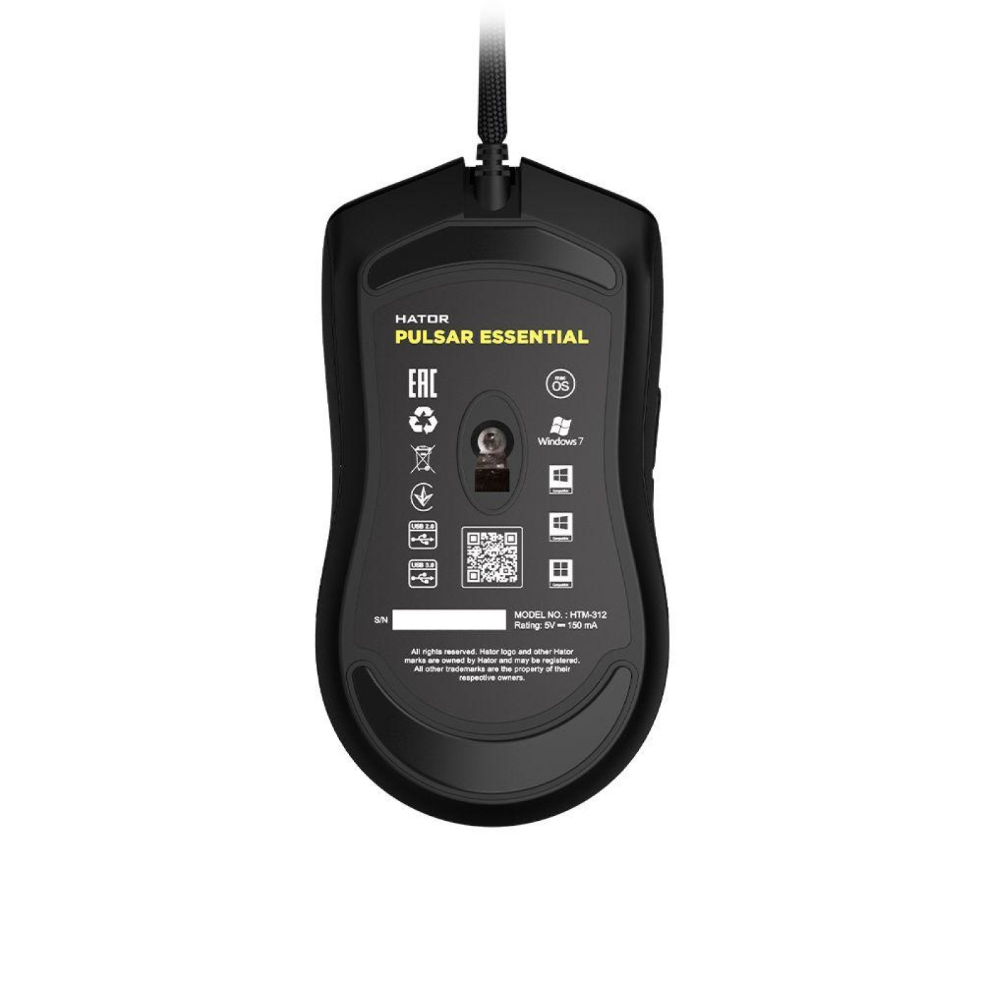 Мышь HATOR Pulsar Essential Black (HTM-312) U1