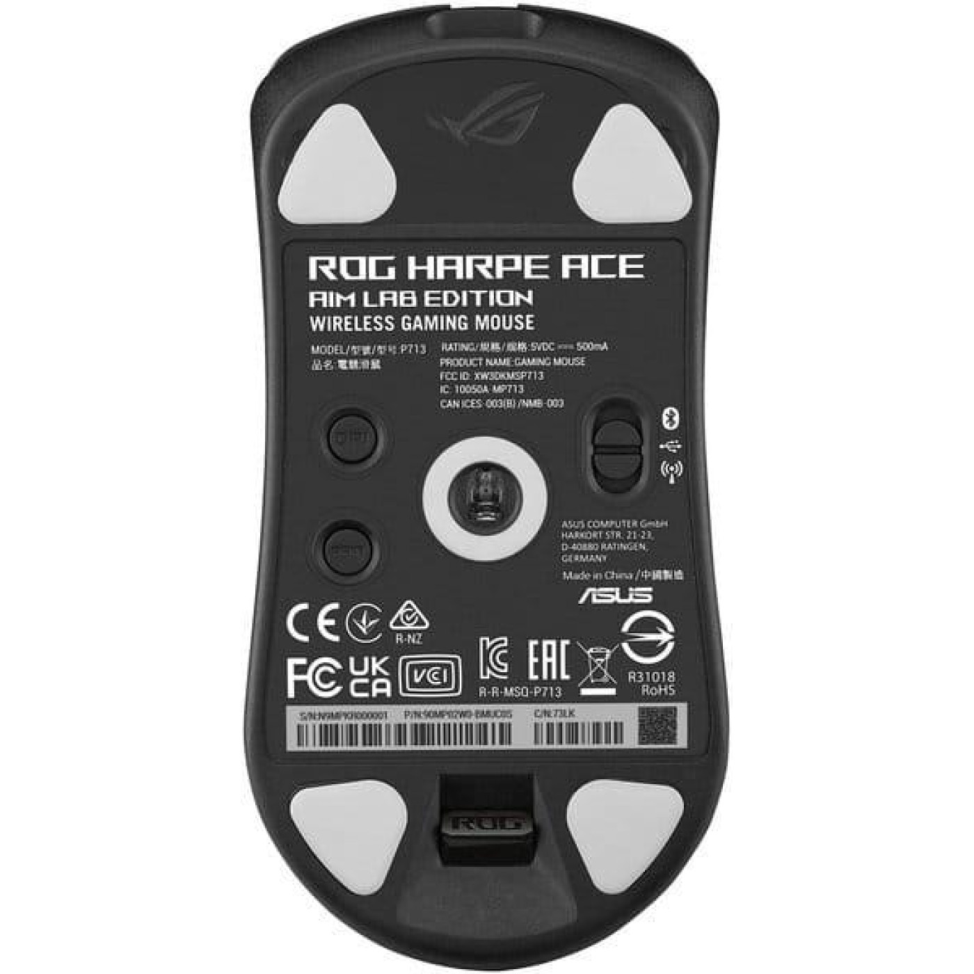 Бездротова миша ASUS ROG Harpe Ace Aim Lab Edition USB/WL/BT Black (90MP02W0-BMUA00)