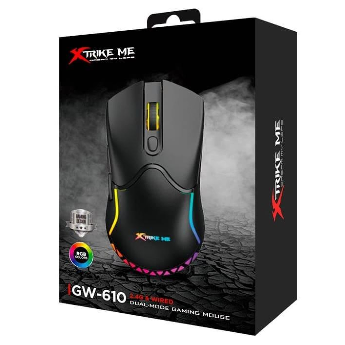 Миша Xtrike Me GW-610 RGB Black (GW-610)