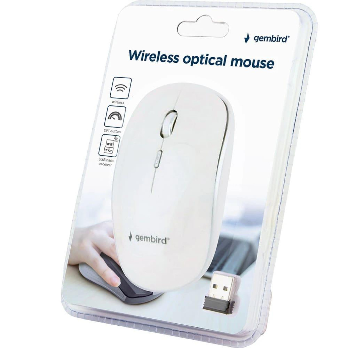 Беспроводная мышь Gembird MUSW-4B-01-W White (MUSW-4B-01-W)