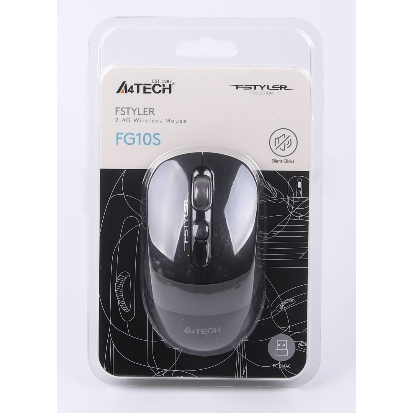 Беспроводная мышь A4Tech Fstyler FG10S Wireless Black/Grey (FG10S (Grey))