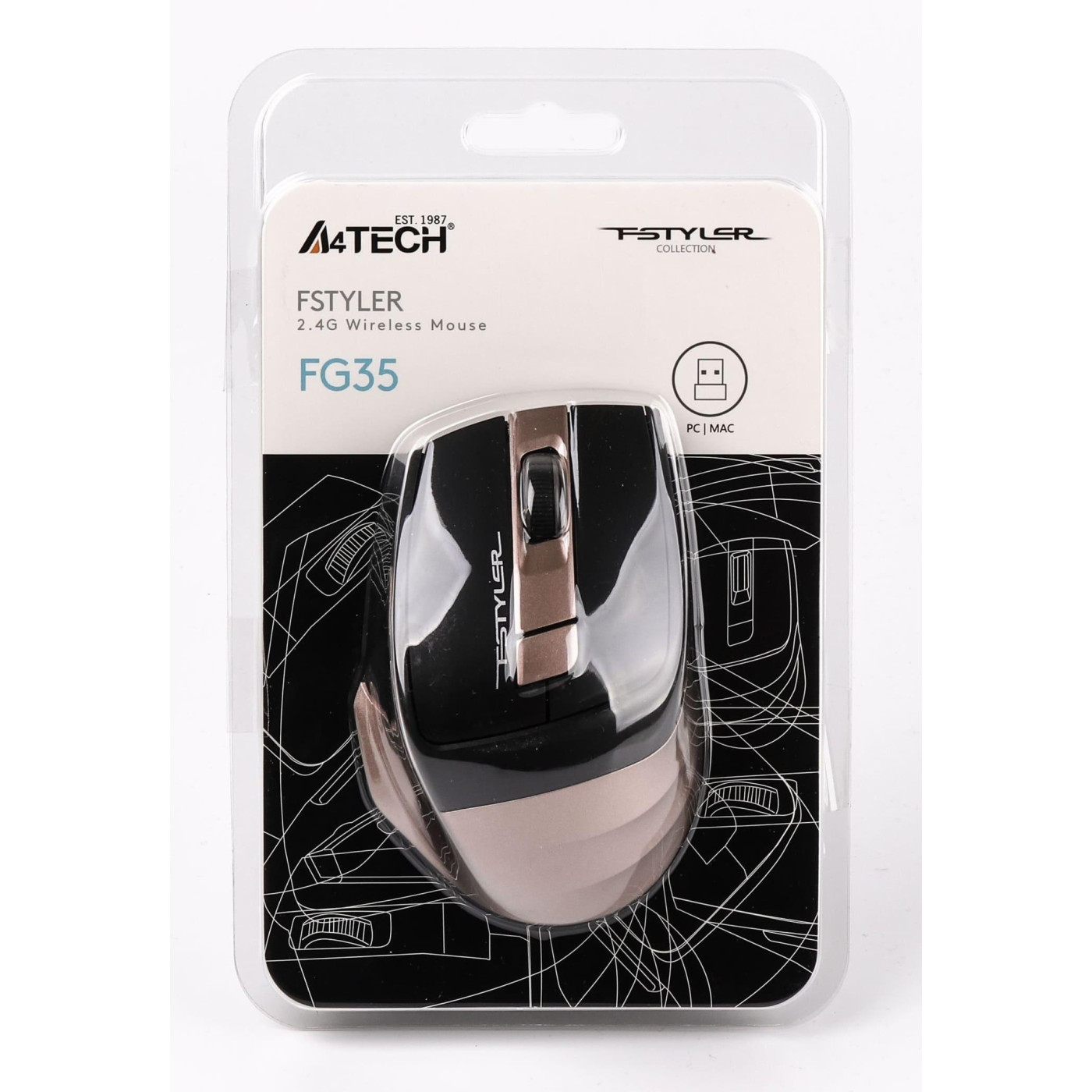 Беспроводная мышь A4Tech Fstyler FG35 Wireless Bronze (FG35 (Bronze))
