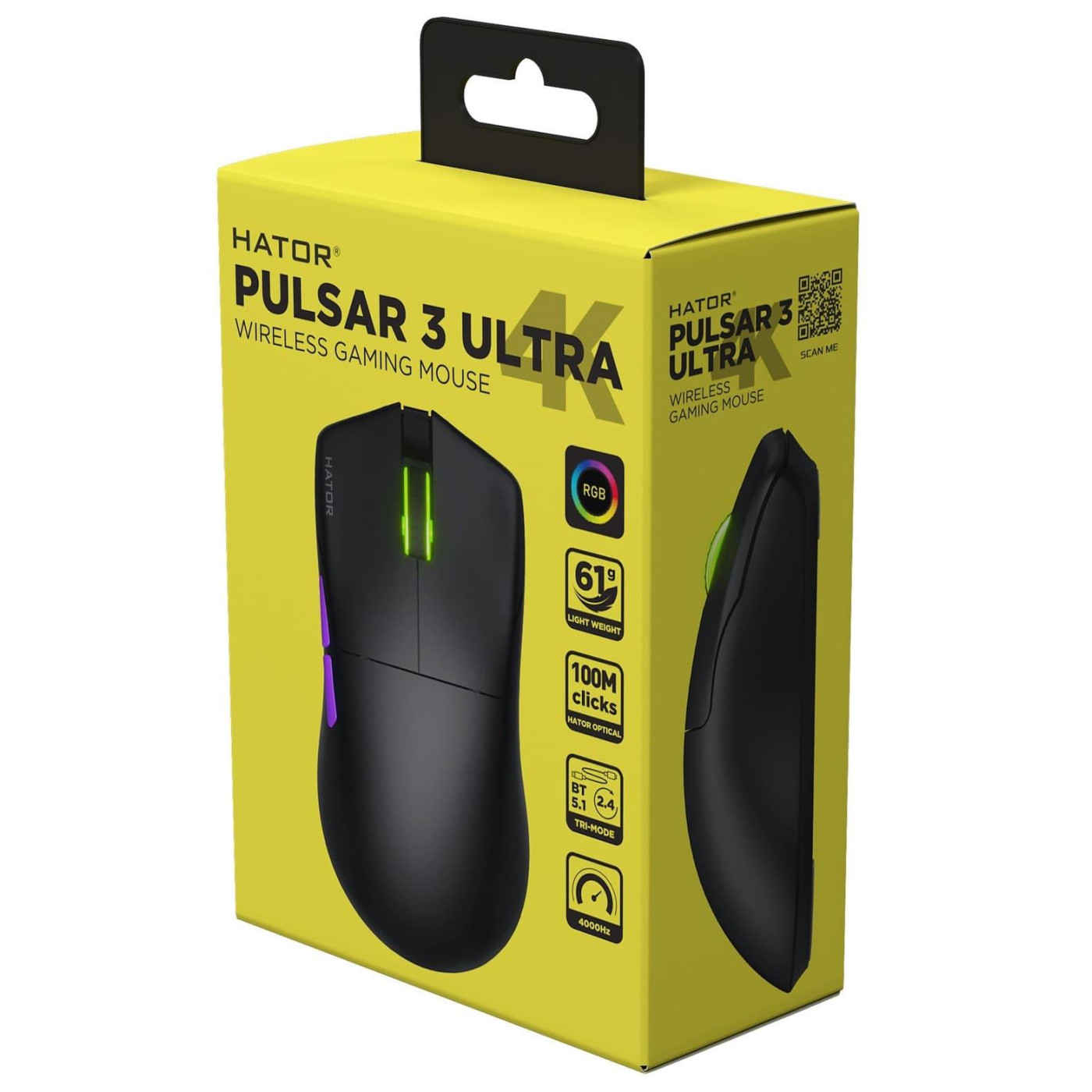 Миша HATOR Pulsar 3 Ultra 4K Wireless Black (HTM680)