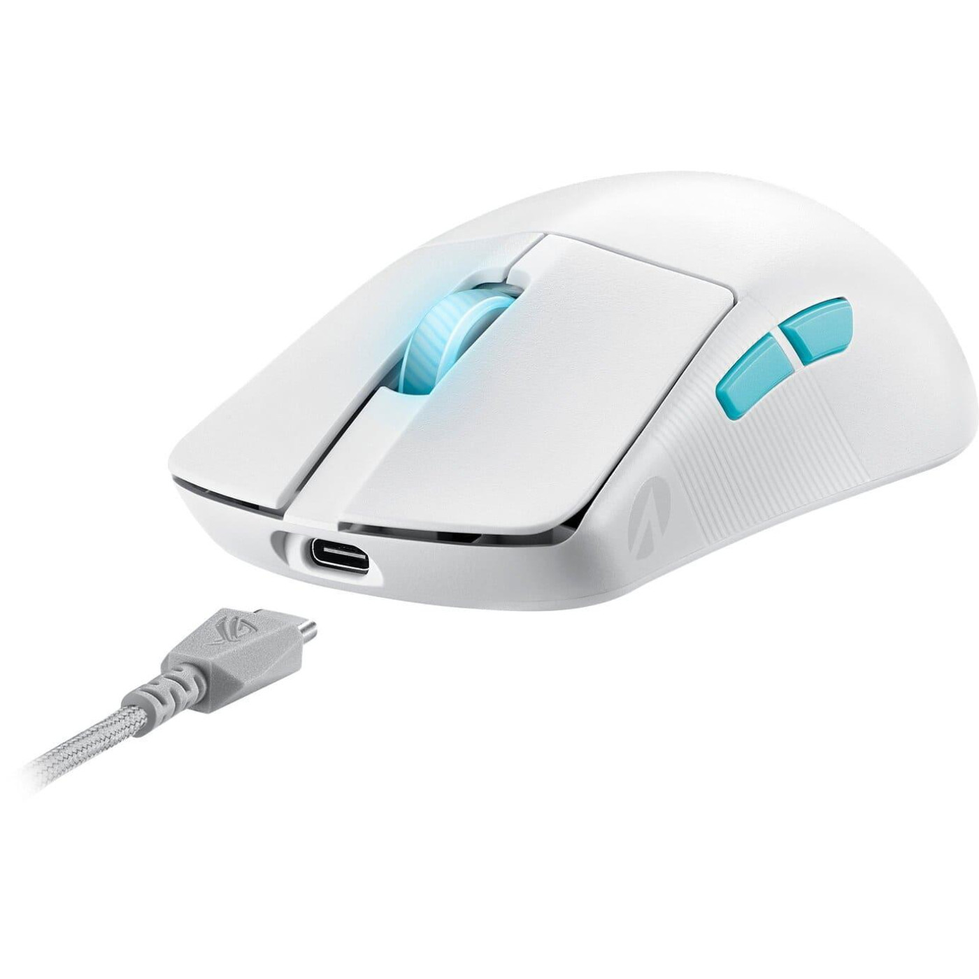 Бездротова миша ASUS ROG Harpe Ace Aim Lab Edition RGB USB-A/WL/BT White (90MP02W0-BMUA10)
