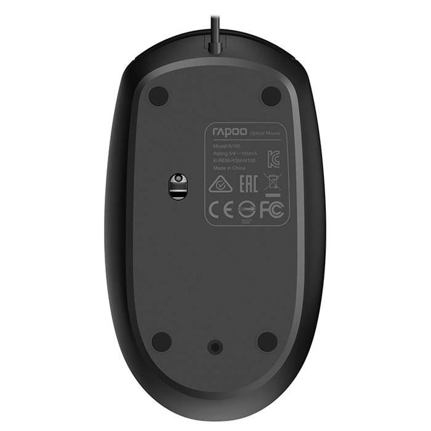 Миша Rapoo N100 USB Black (N100 Black)