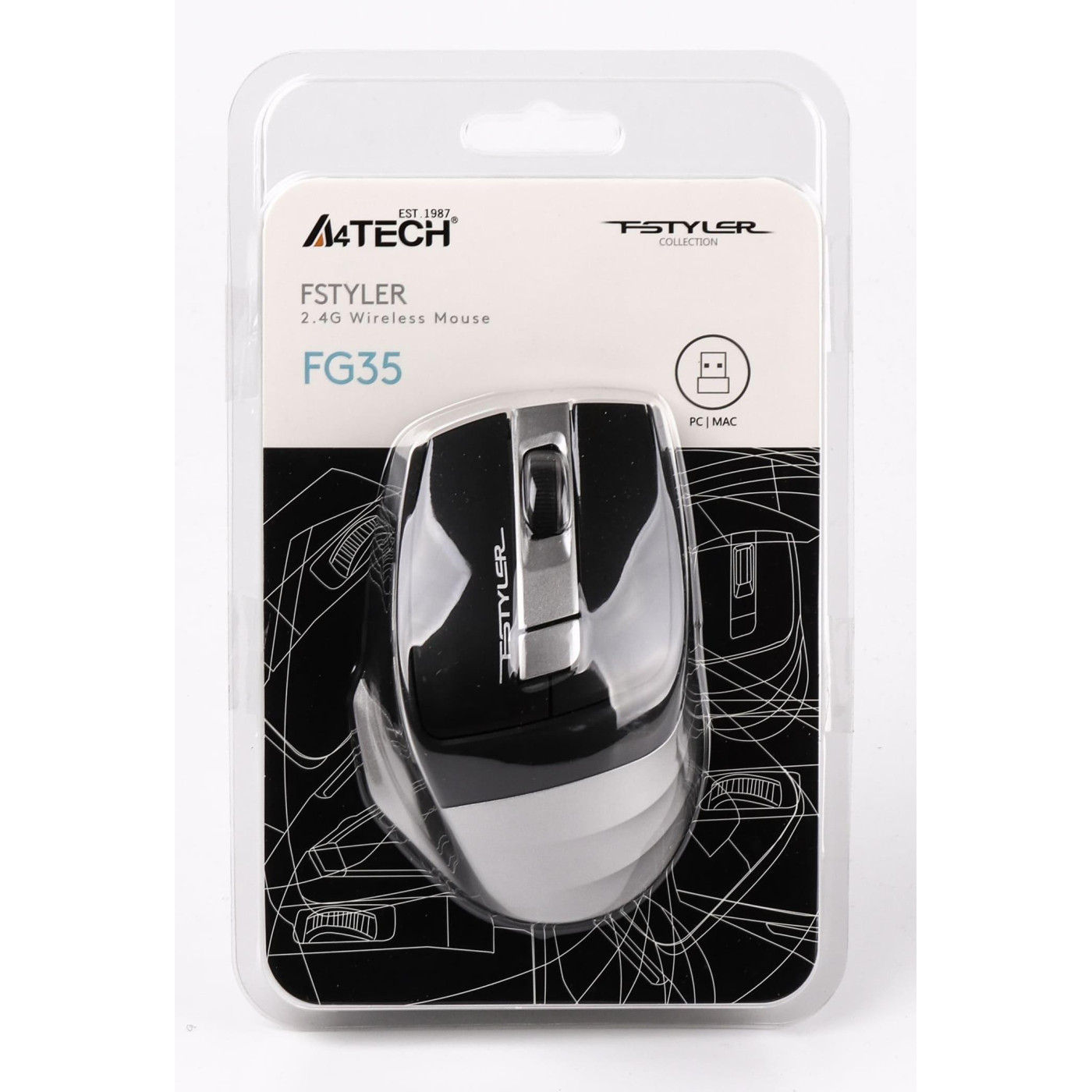 Беспроводная мышь A4Tech FG35 Wireless Grey (FG35 Grey)