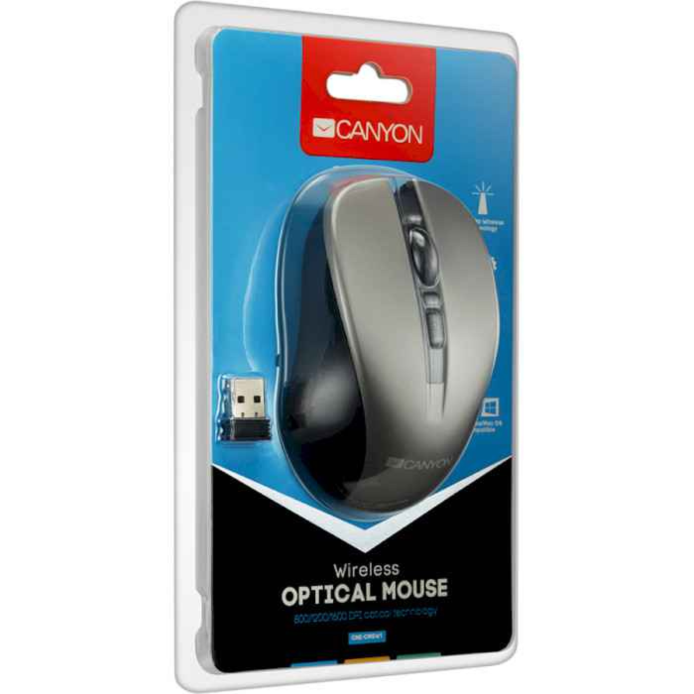 Беспроводная мышь Canyon CNE-CMSW1G Grey (CNE-CMSW1G)