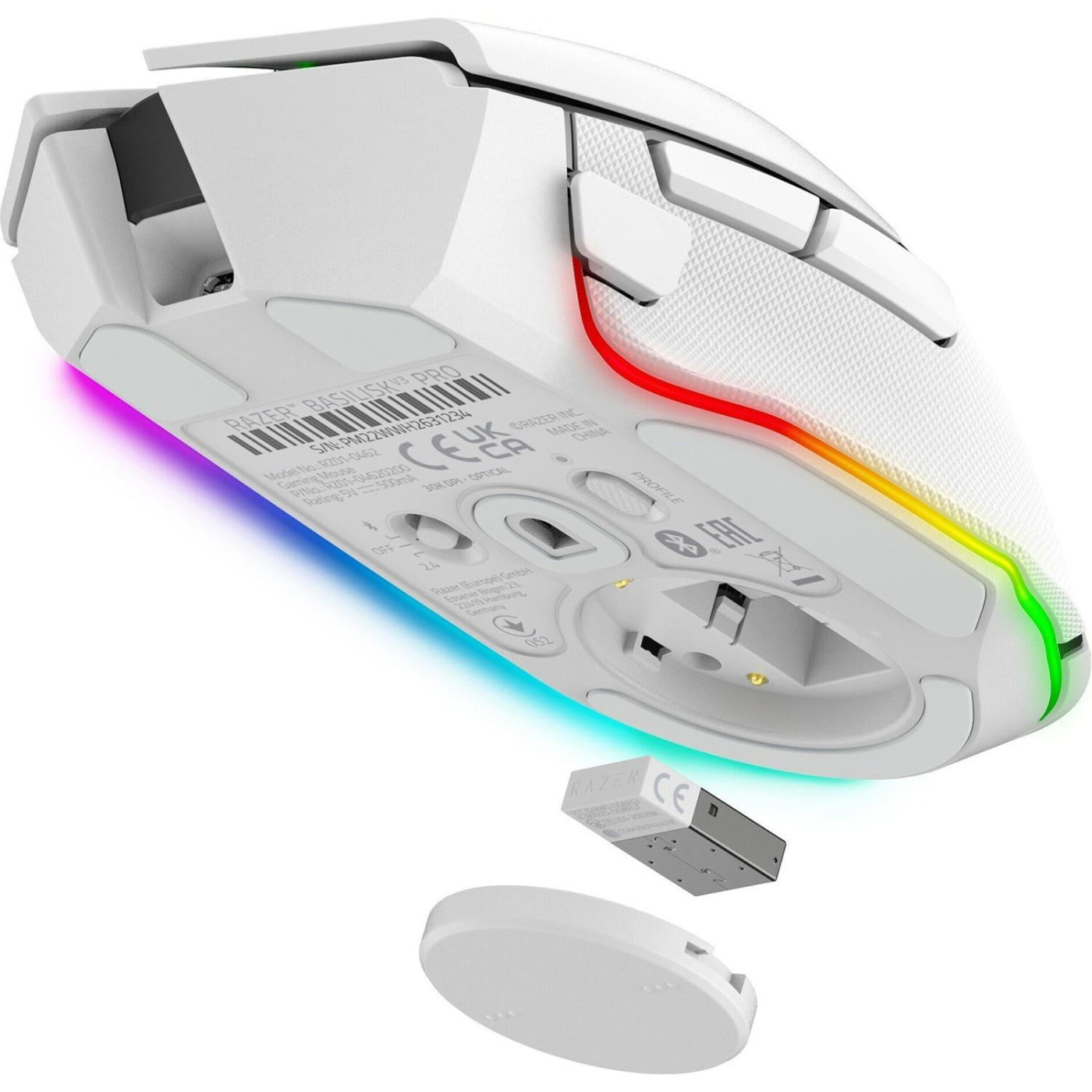 Бездротова миша Razer Basilisk V3 Pro Wireless White (RZ01-04620200-R3G1)