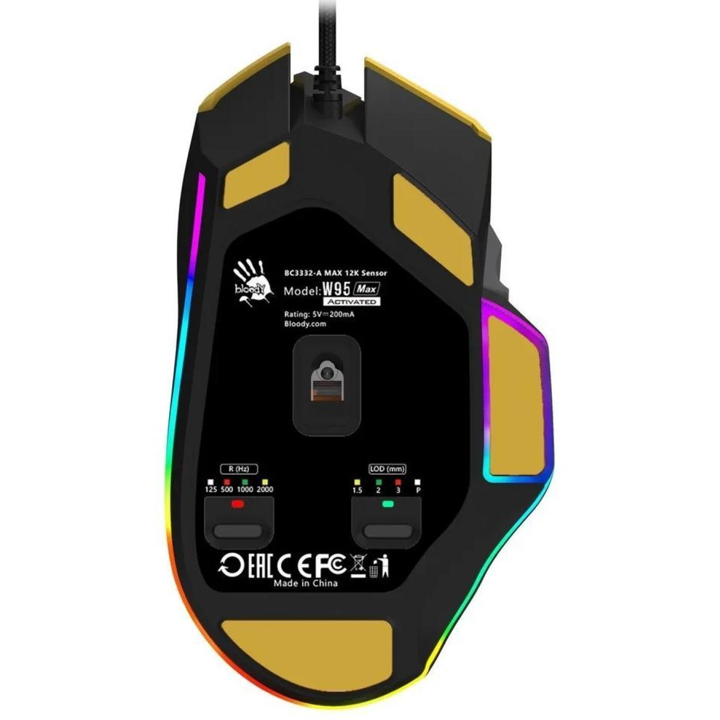 Миша Bloody A4Tech W95 Max USB Sports Lme (W95 Max (Sports Lime))