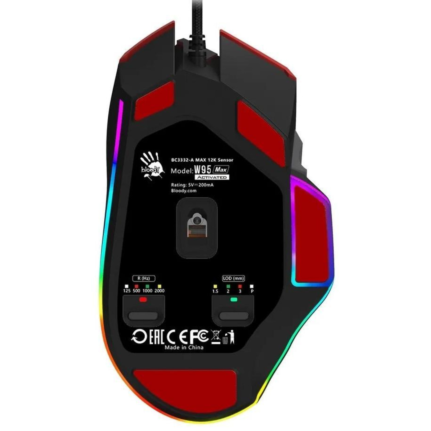 Миша Bloody A4Tech W95 Max USB Sports Red (W95 Max (Sports Red))