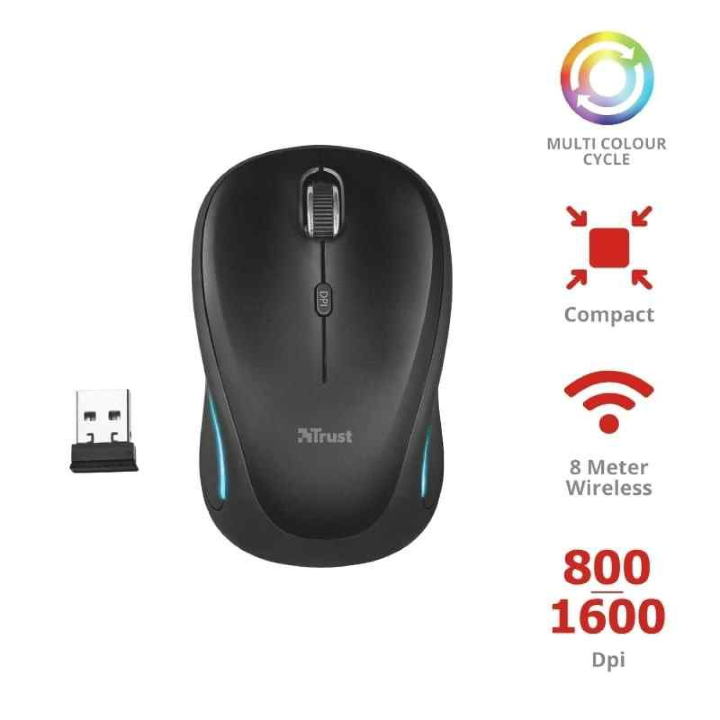 Беспроводная мышь Trust Yvi FX Black (22333)