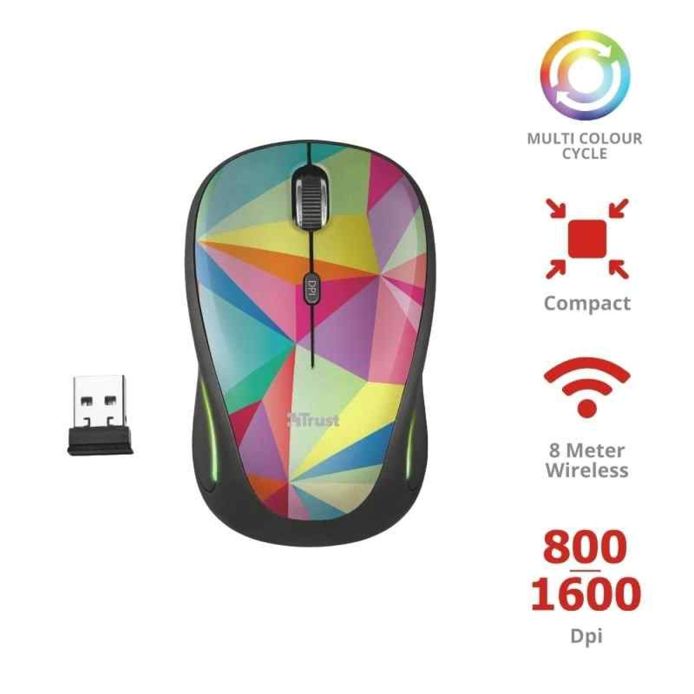 Беспроводная мышь Trust Yvi FX Geometrics (22337)