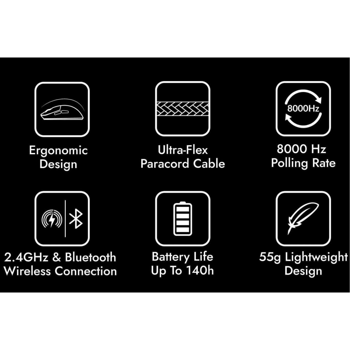 Мышь Lemokey G1 8K Wireless White (G1-A2)