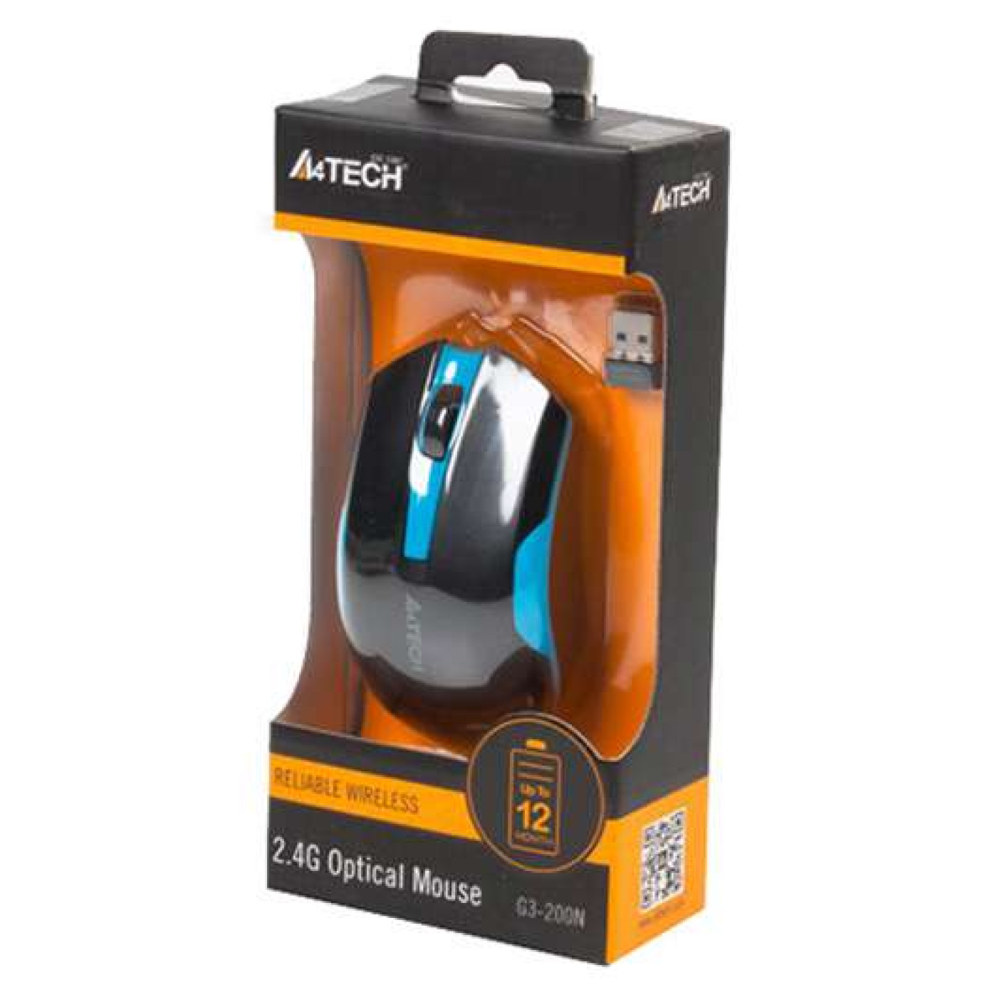 Беспроводная мышь A4Tech G3-200N V-Track Wireless Black/Blue (G3-200N (Black+Blue))