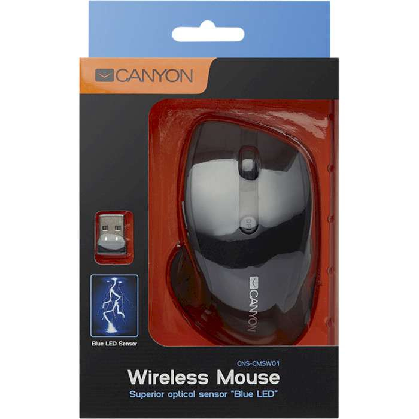 Беспроводная мышь Canyon CNS-CMSW01B Black (CNS-CMSW01B)