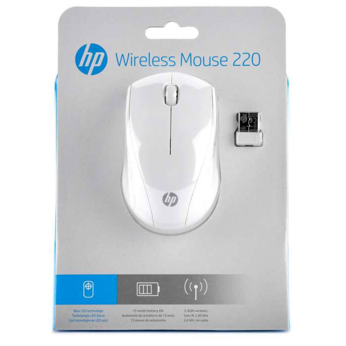 Бездротова миша HP Wireless Mouse 220 White 1600 d pi Wireless Mouse 220 White (7KX12AA)