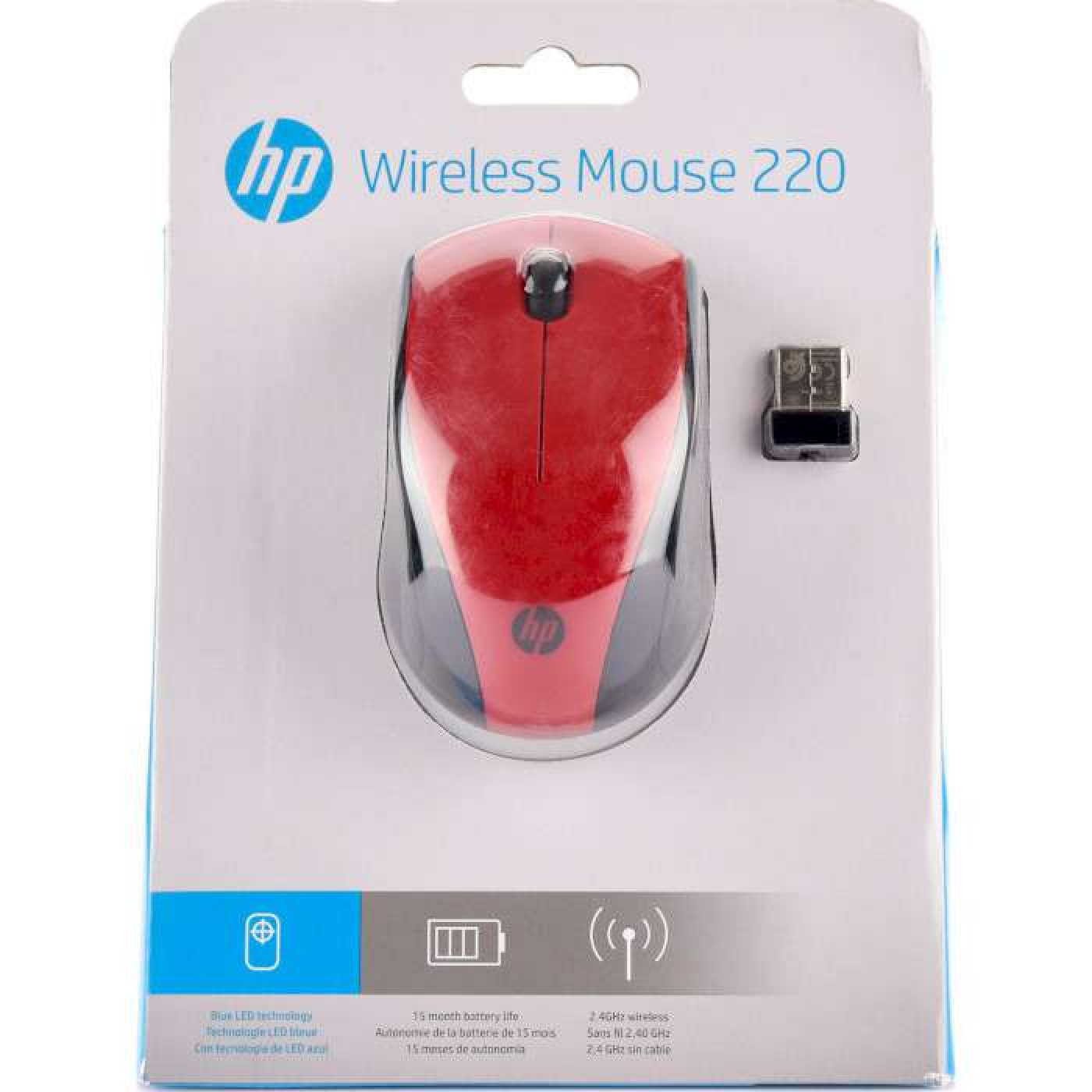Миша HP Wireless Mouse 220 Red 1600 dpi Wireless Mouse 220 Red (7KX10AA)