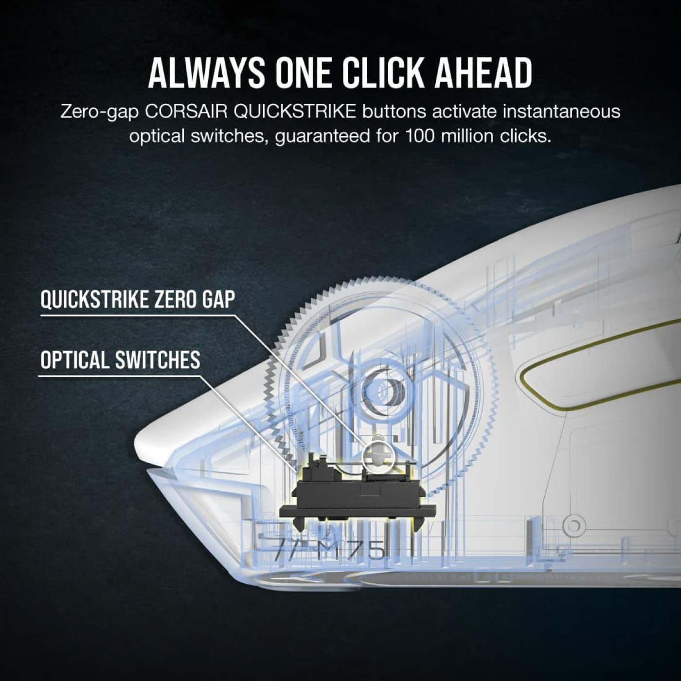 Мышь Corsair M75 Wireless Lightweight White (CH-931D011-EU)